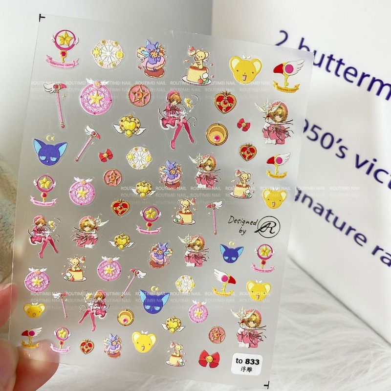 Nail Art Maroon - Stiker Kuku Sailor Moon Tsukino Usagi