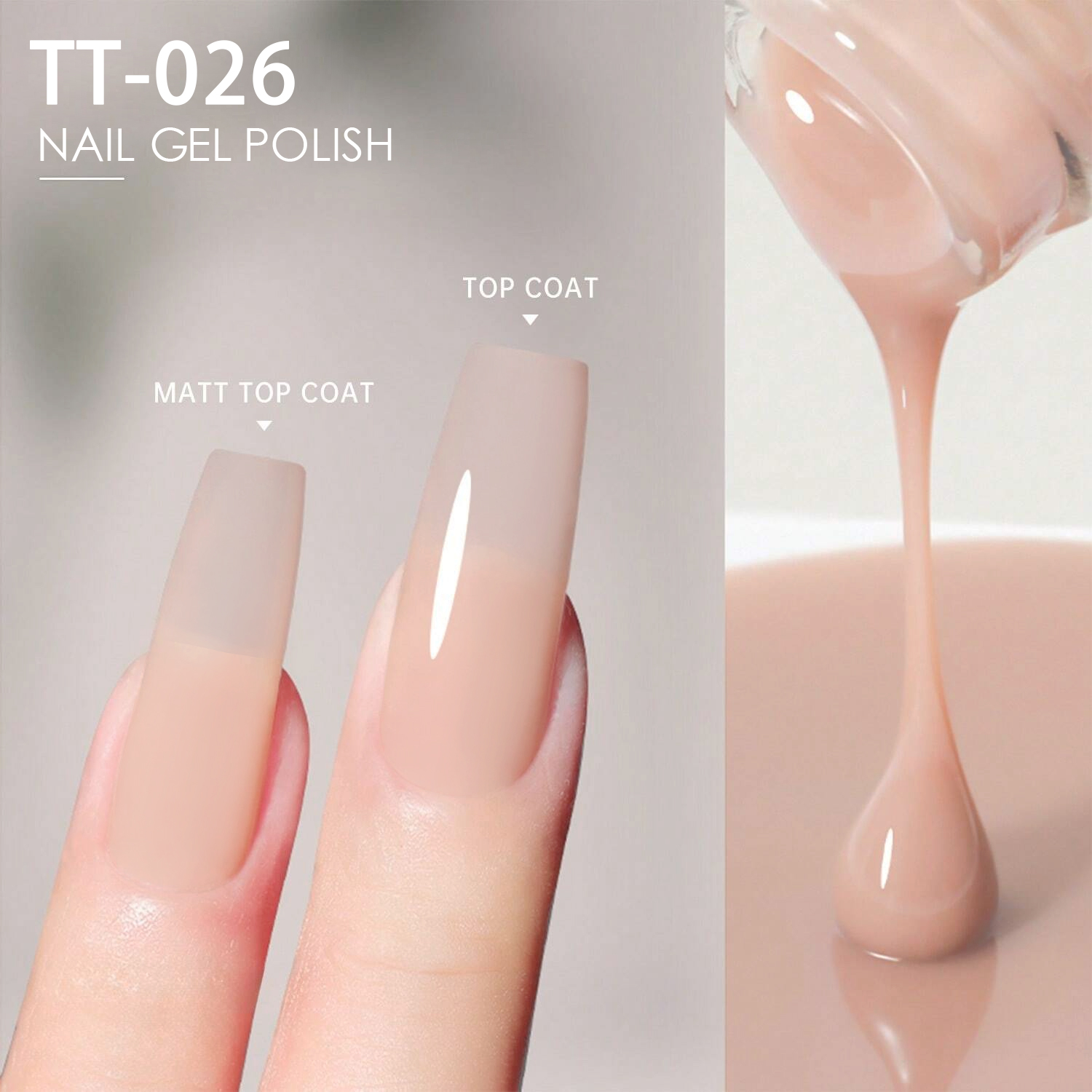 Nail Art Natural Pink - TARTU 8ml Semi permanen Gel jeli