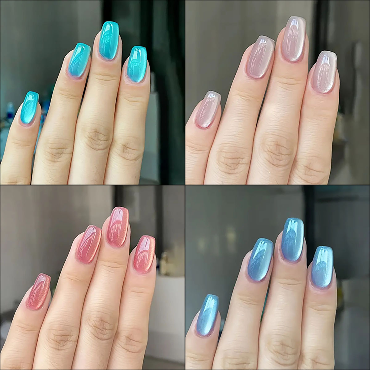 Nail Art Inspo - Kuku palsu balet persegi pendek untuk