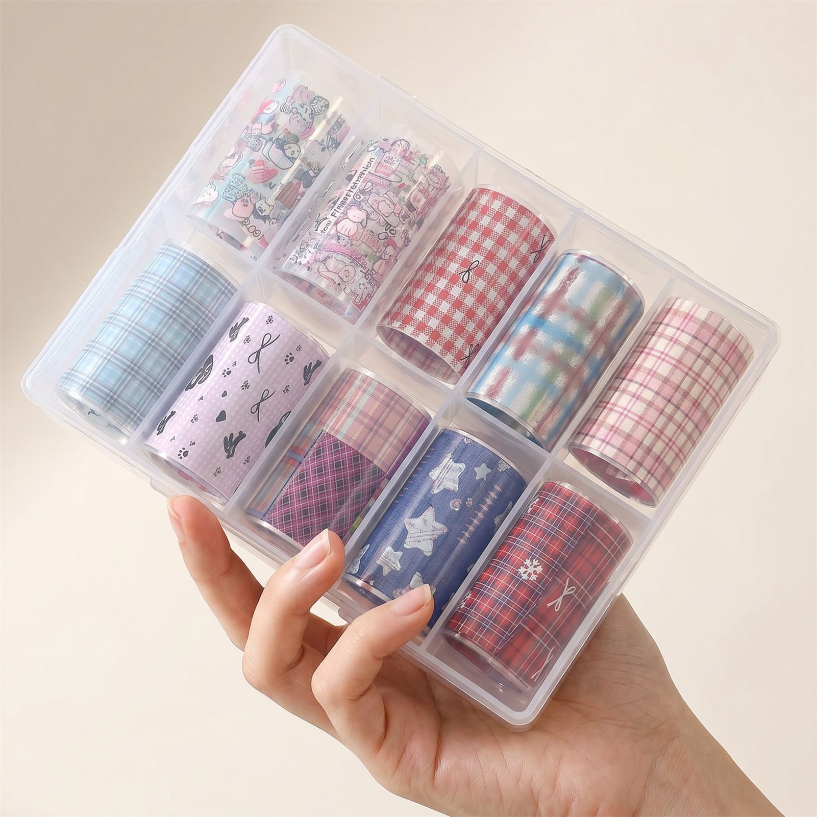 Nail Art Denim - 10 Gulungan Foil Kuku Korea untuk