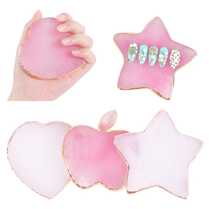 Nail Art Pinterest - Palet Seni Kuku Batu Akik Resin,