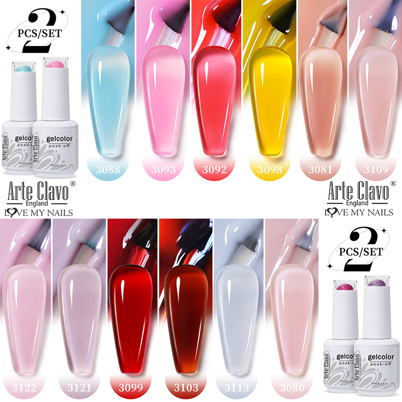 Nail Art Natural Pink - Arte Clavo 2 buah/Set 15ml cat