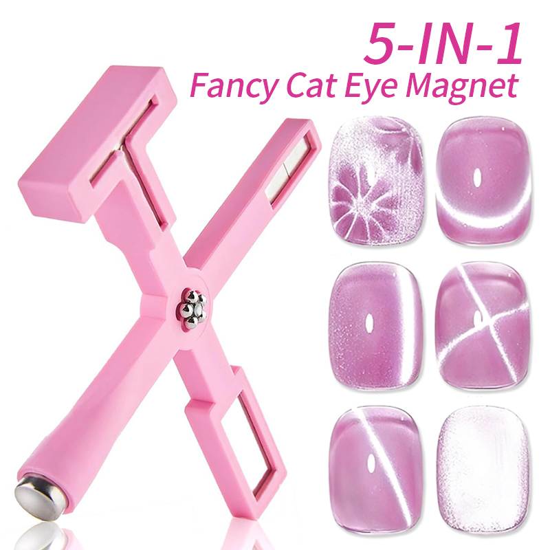Nail Art Maroon - Magnet Kuku 5 in 1 dengan
