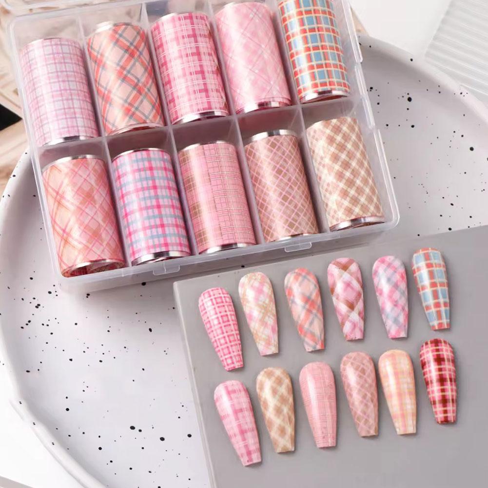 Nail Art Denim - 10 Gulungan Desain Baru Stiker Kuku