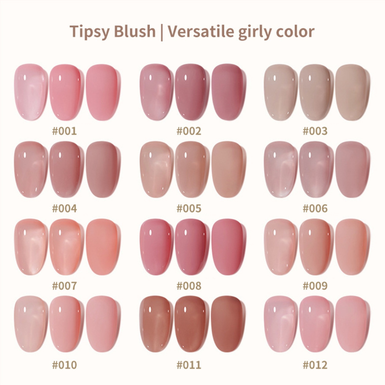 1-12pcs 15ml Gel Nail Polish W - Nail Art Natural Pink ulasan dan harga