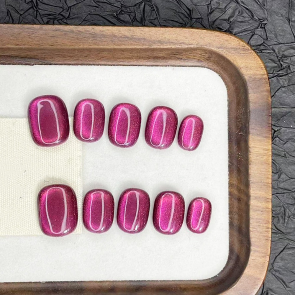 10 Buah Set Kuku Tekan Buatan  - Nail Art Emerald ulasan dan harga