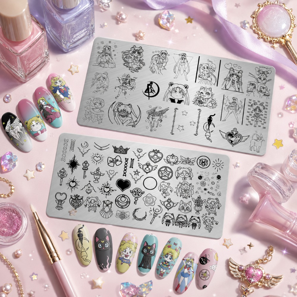 Pelat Stamping Kuku Anime Sail - Nail Art Inspo ulasan dan harga