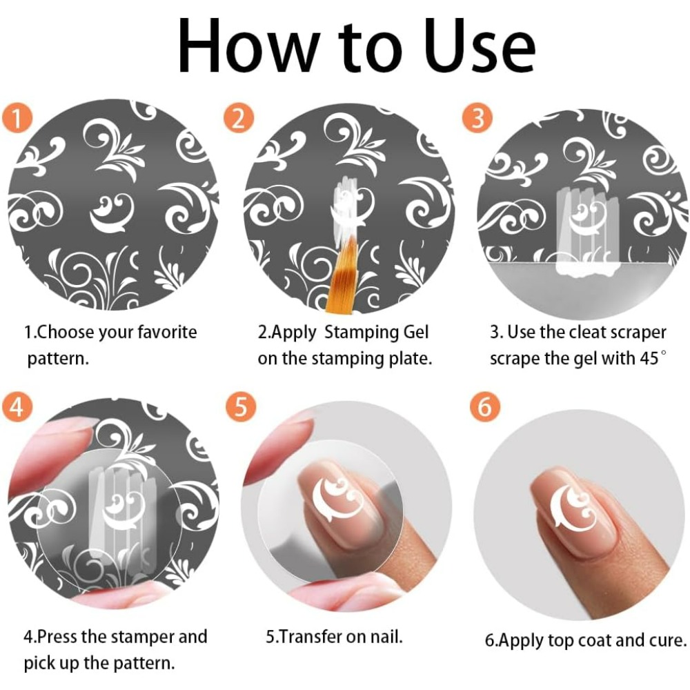 3 Buah Templat Seni Kuku Pola  - Nail Art Inspo ulasan dan harga
