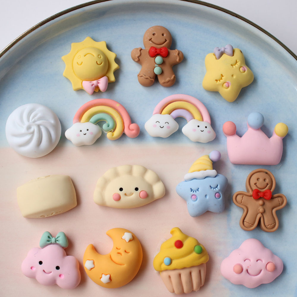 100 Buah/Tas Kawaii Resin Nail - Nail Art For Men ulasan dan harga