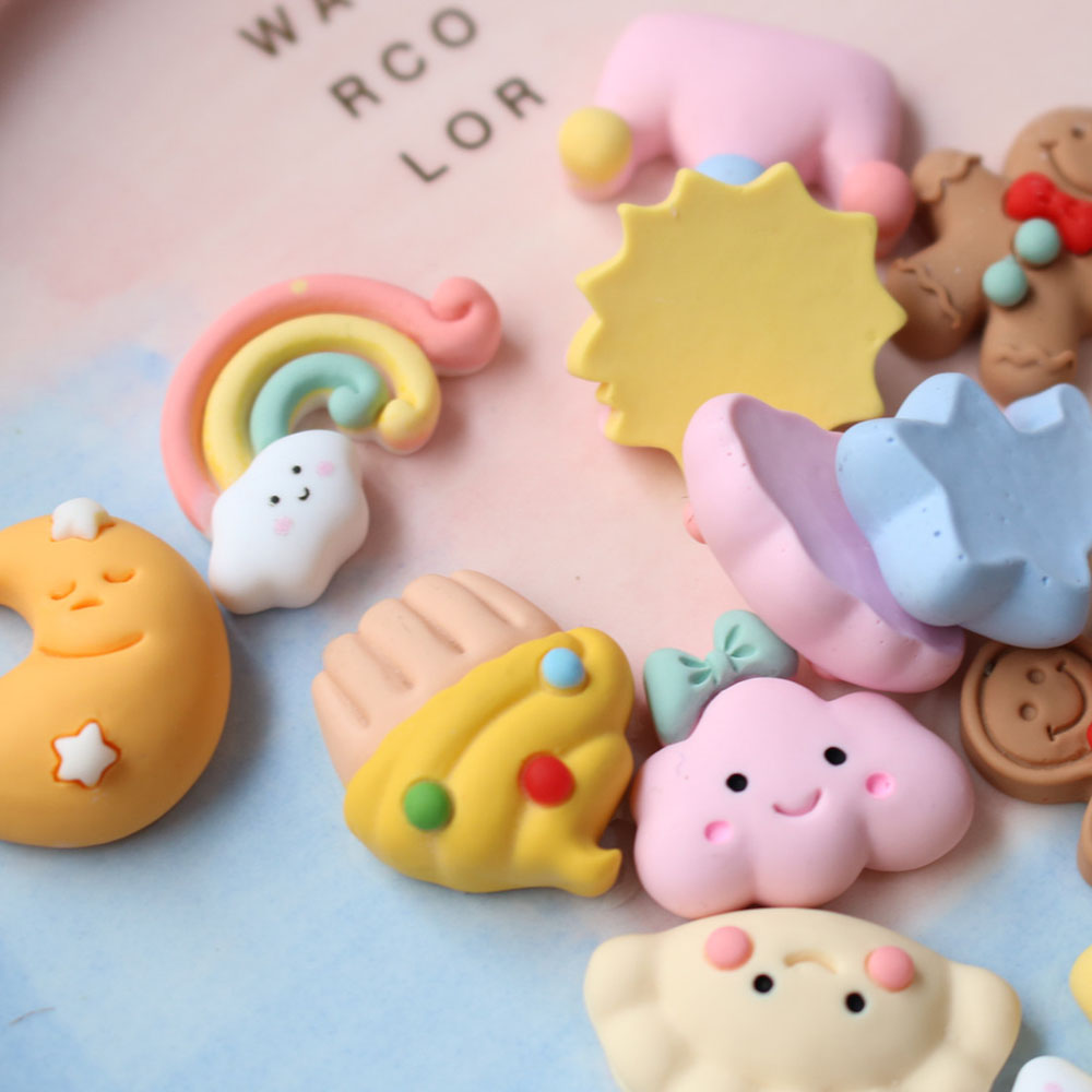 100 Buah/Tas Kawaii Resin Nail - Nail Art For Men ulasan dan harga