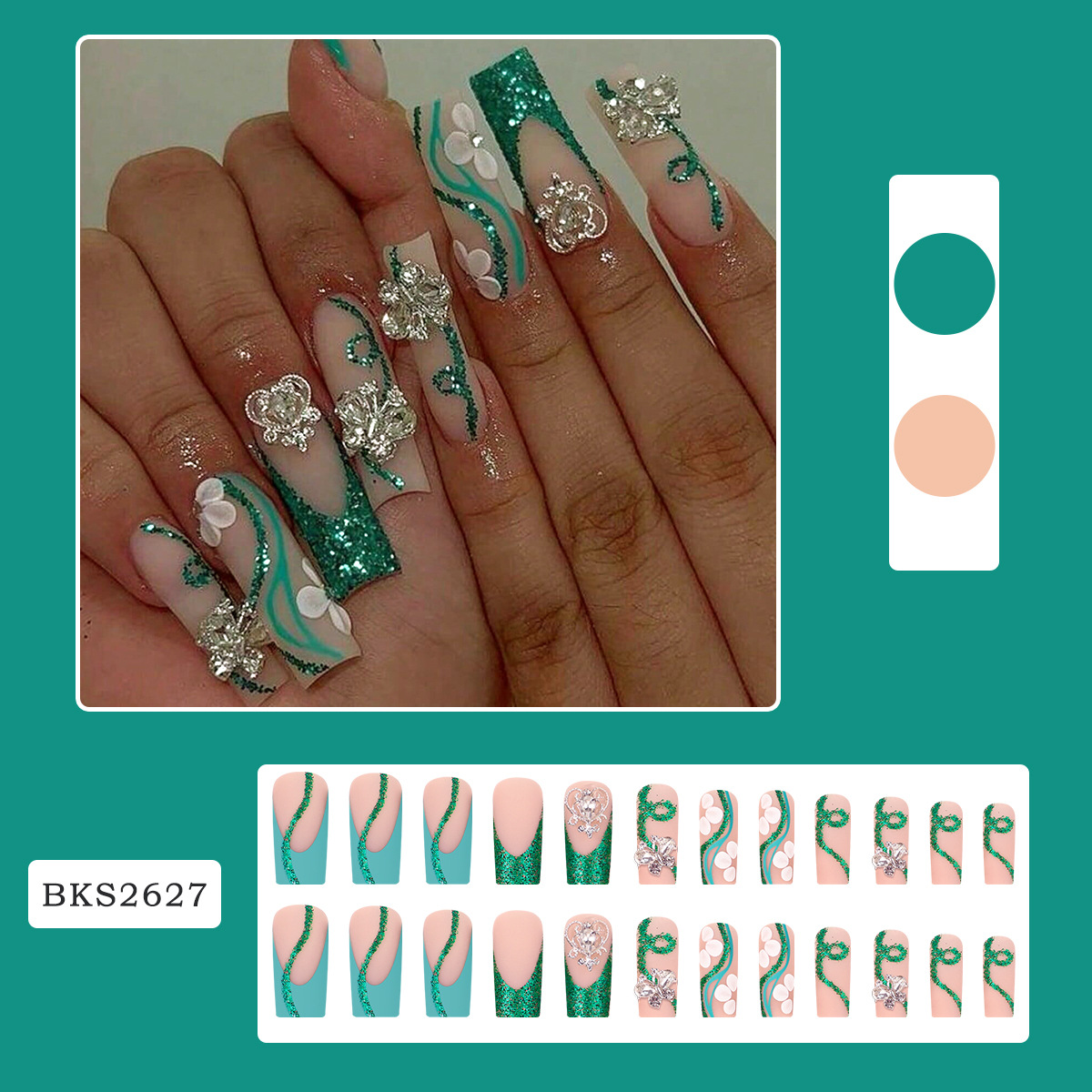 Kuku palsu balerina tekan peti - Nail Art Press On ulasan dan harga