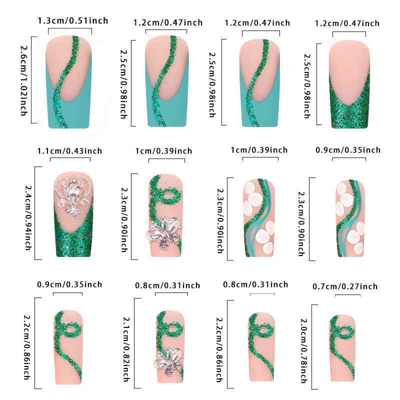 Kuku palsu balerina tekan peti - Nail Art Press On ulasan dan harga
