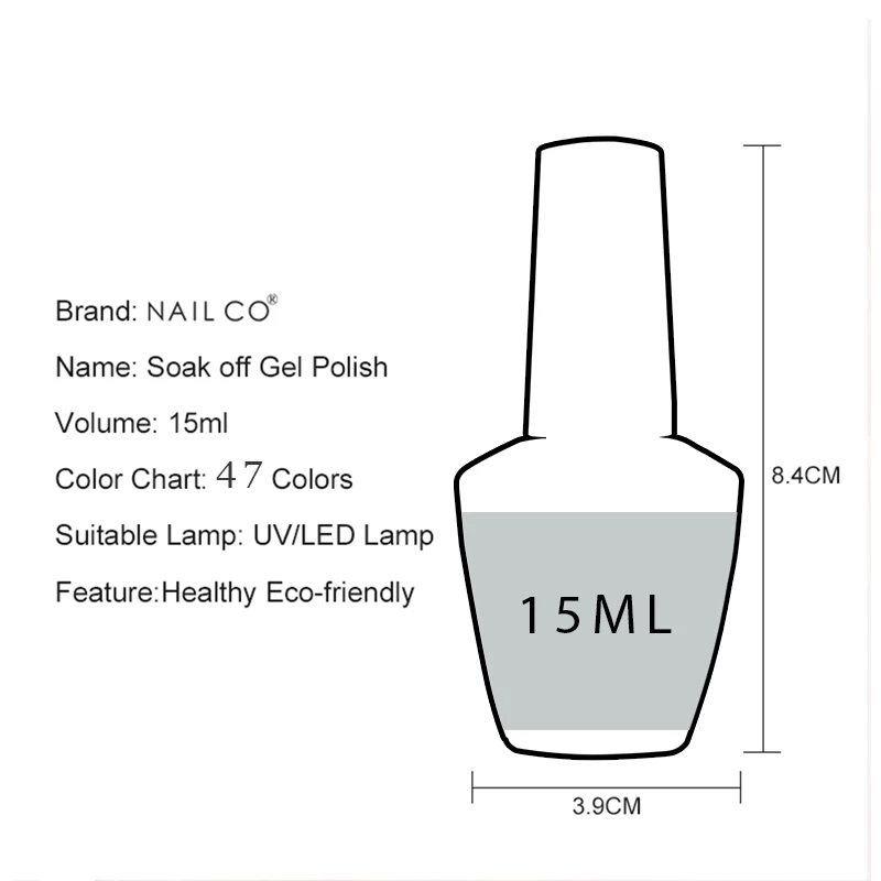 NAILCO 15ml Gel Nail Art Polis - Nail Art Natural Pink ulasan dan harga