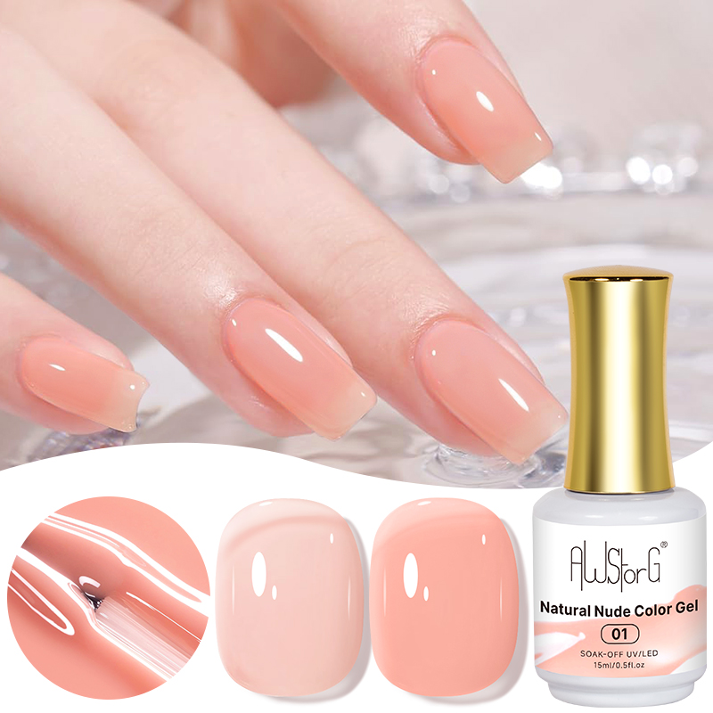 AWStorG 15ML Warna Merah Muda  - Nail Art Natural Pink ulasan dan harga