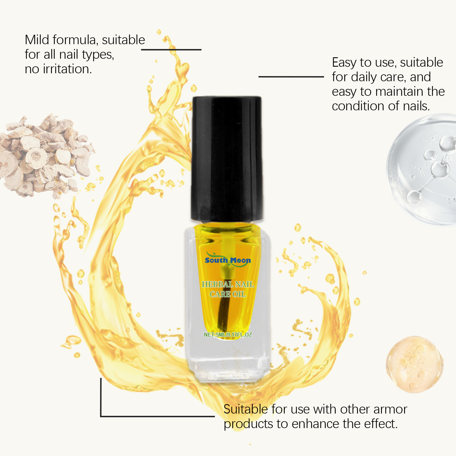 Minyak Herbal South Moon untuk - Nail Art Maroon ulasan dan harga