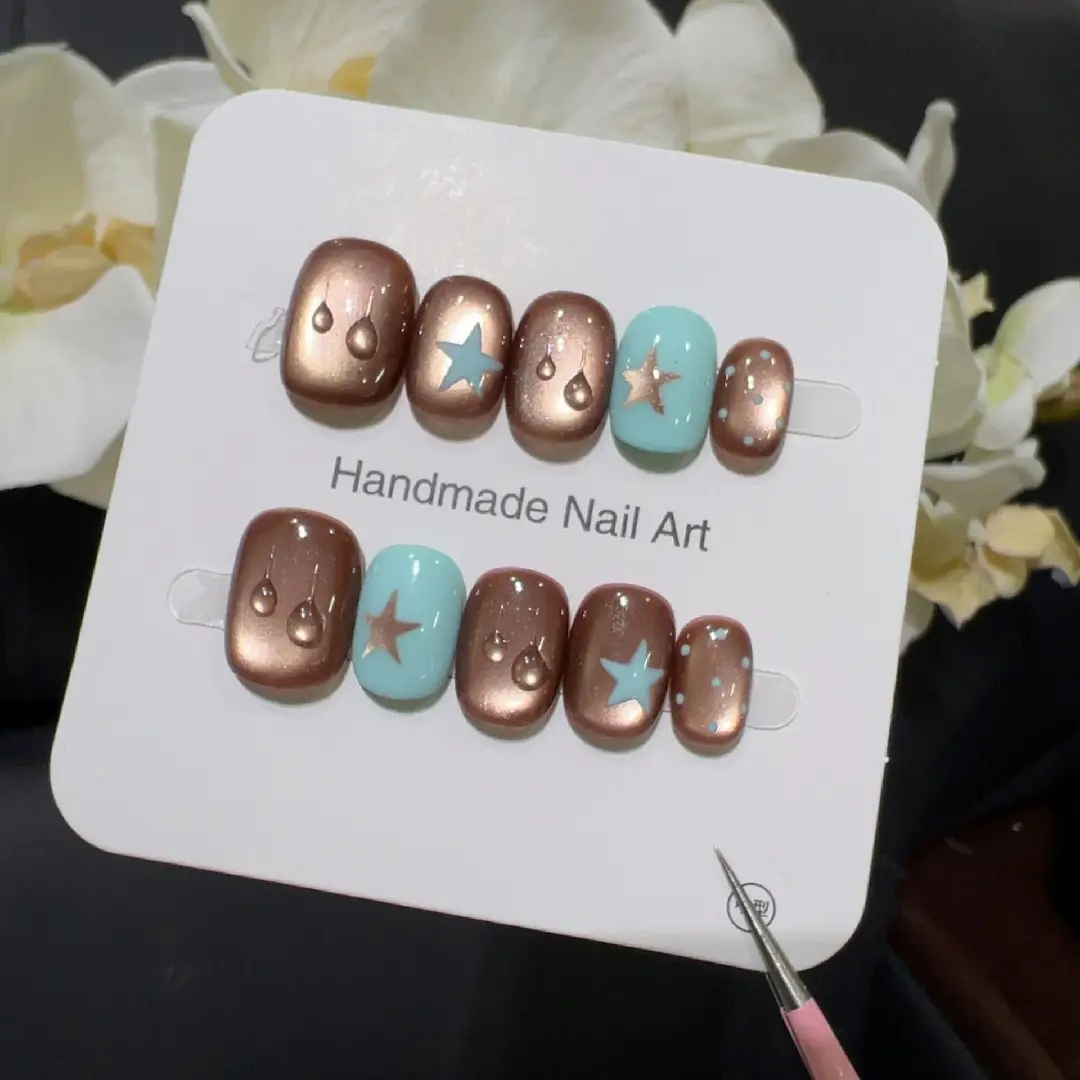 10 buah kuku tip Prancis buata - Nail Art Emerald ulasan dan harga