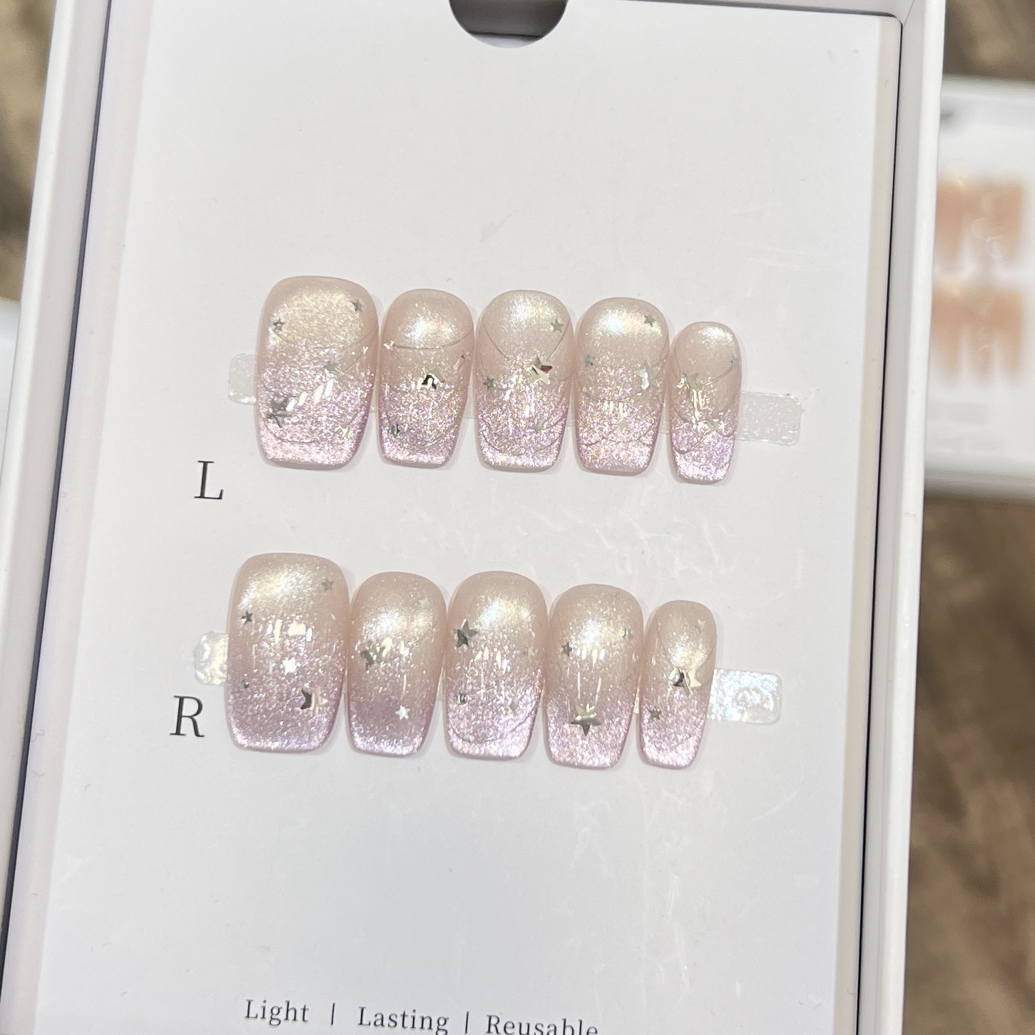 10pcs Kuku Palsu Pendek Perseg - Nail Art Emerald ulasan dan harga