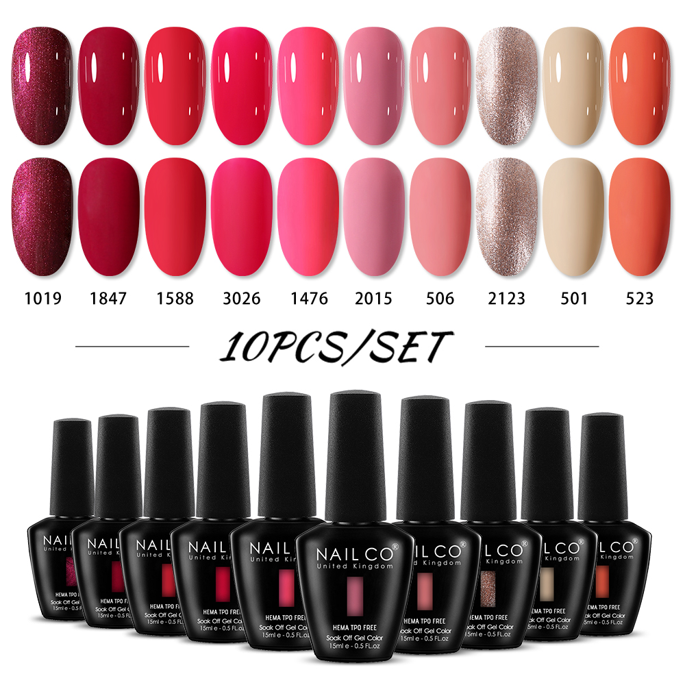 NAILCO 15ml 10pcs/Set HEMA TPO - Nail Art Natural Pink ulasan dan harga