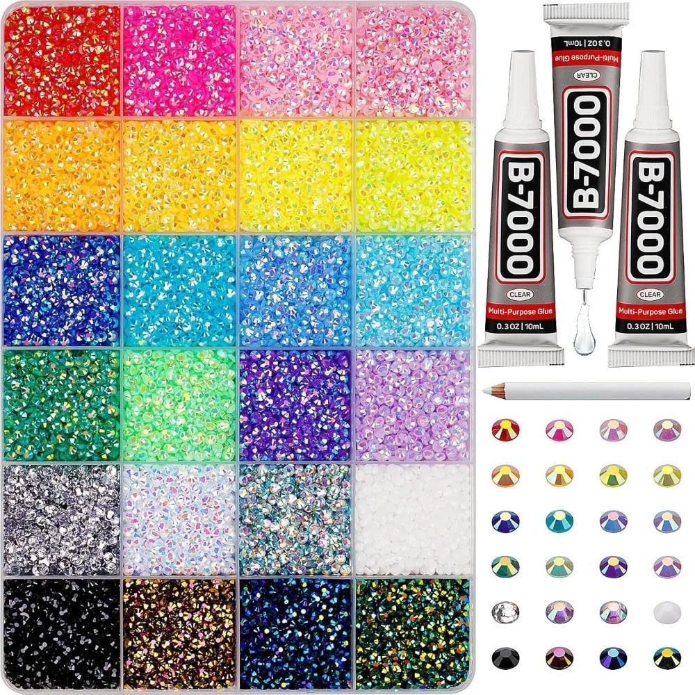 Perlengkapan Resin Rhinestone  - Nail Art Emerald ulasan dan harga