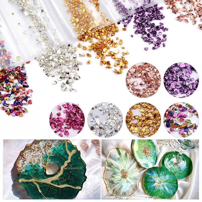 Epoxy Resin logam berwarna-war - Nail Art Emerald ulasan dan harga