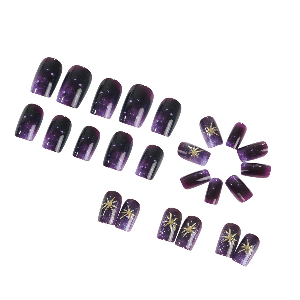 Kuku palsu pendek sedang denga - Nail Art Maroon ulasan dan harga