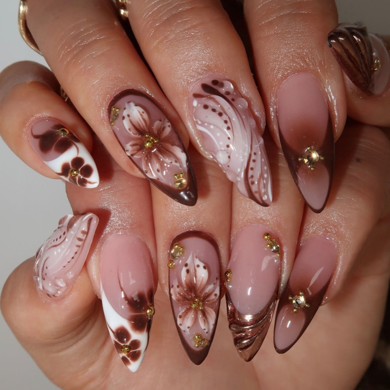 Kuku palsu ukuran sedang untuk - Nail Art Press On ulasan dan harga
