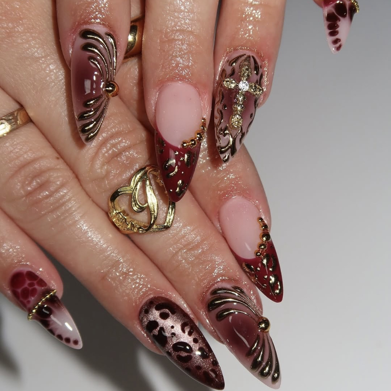 Kuku palsu ukuran sedang untuk - Nail Art Press On ulasan dan harga