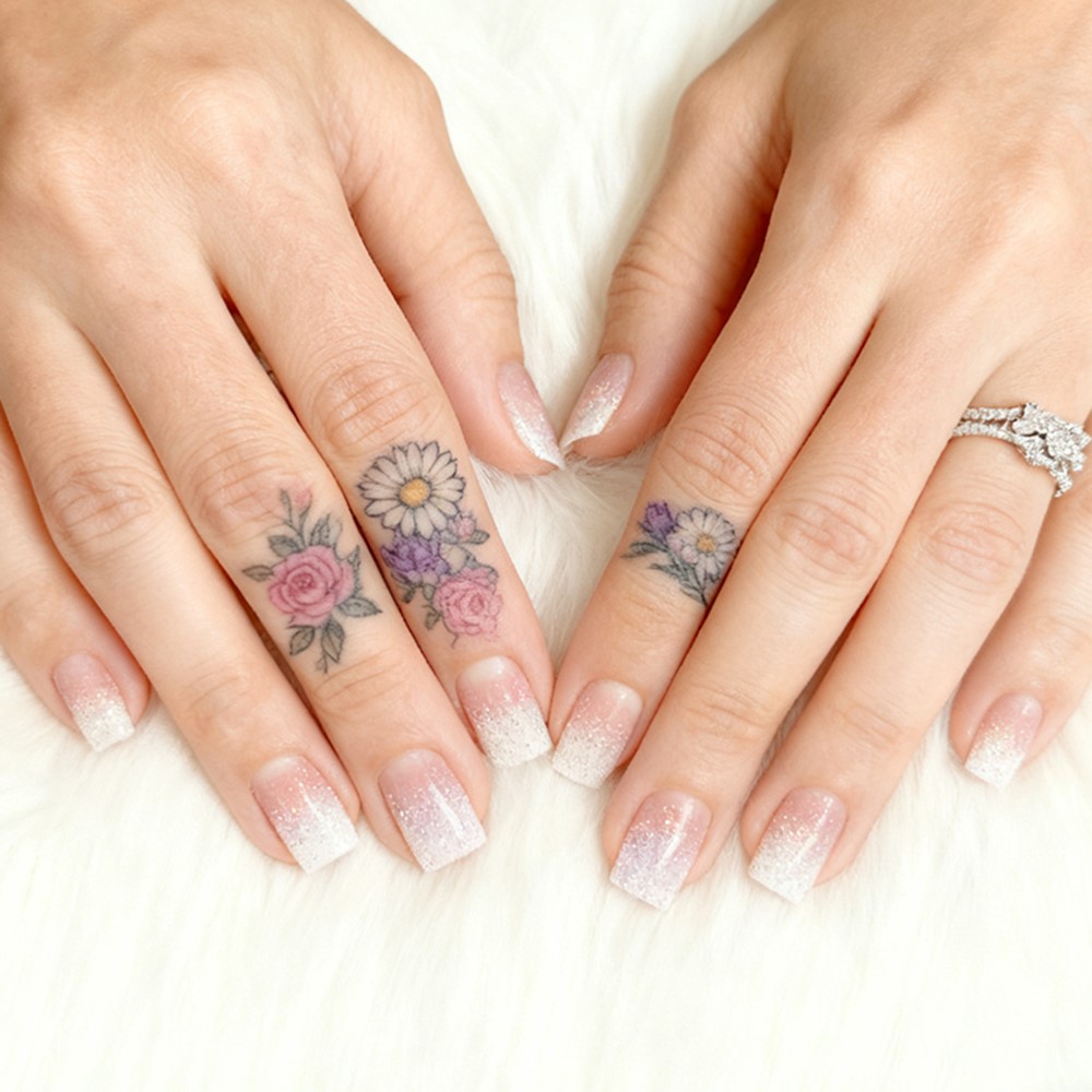 Ujung Kuku Palsu Pendek Berkil - Nail Art Natural Pink ulasan dan harga
