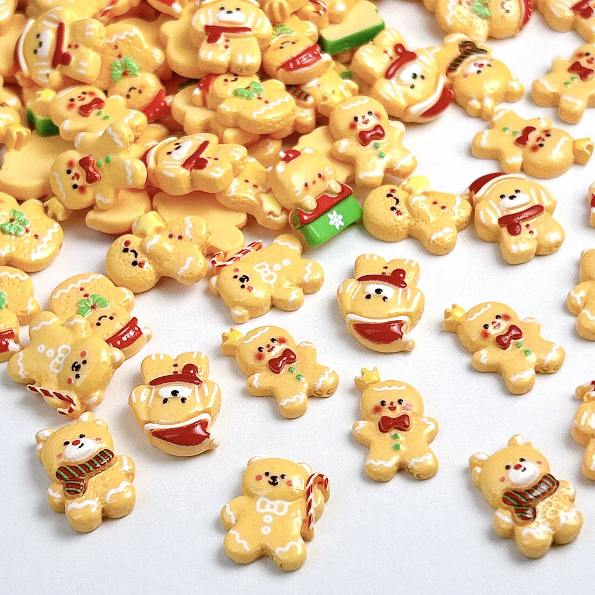 20PCS Hiasan Kuku Resin Natal  - Nail Art For Men ulasan dan harga